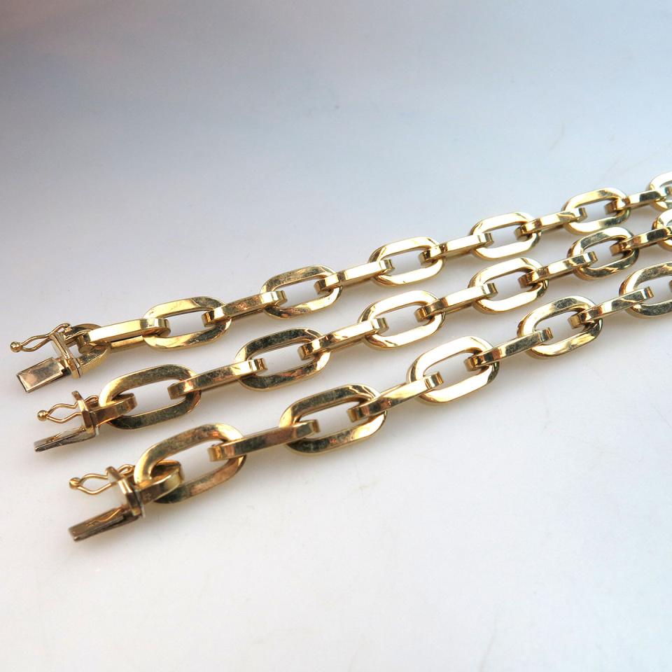 3 x 14k Yellow Gold Bracelets