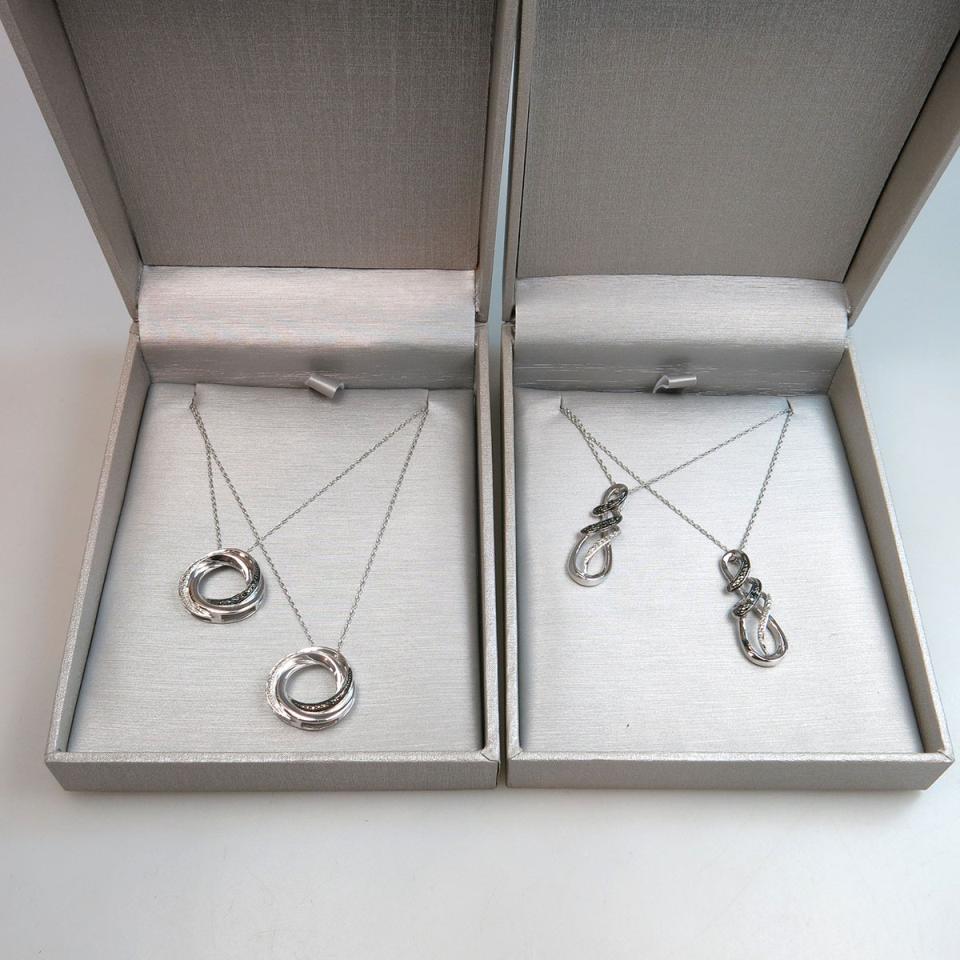 Two Pairs Of Sterling Silver Pendants