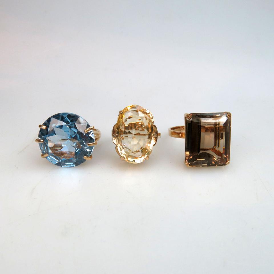 1 x 18k And 2 x 10k Yellow Gold Rings