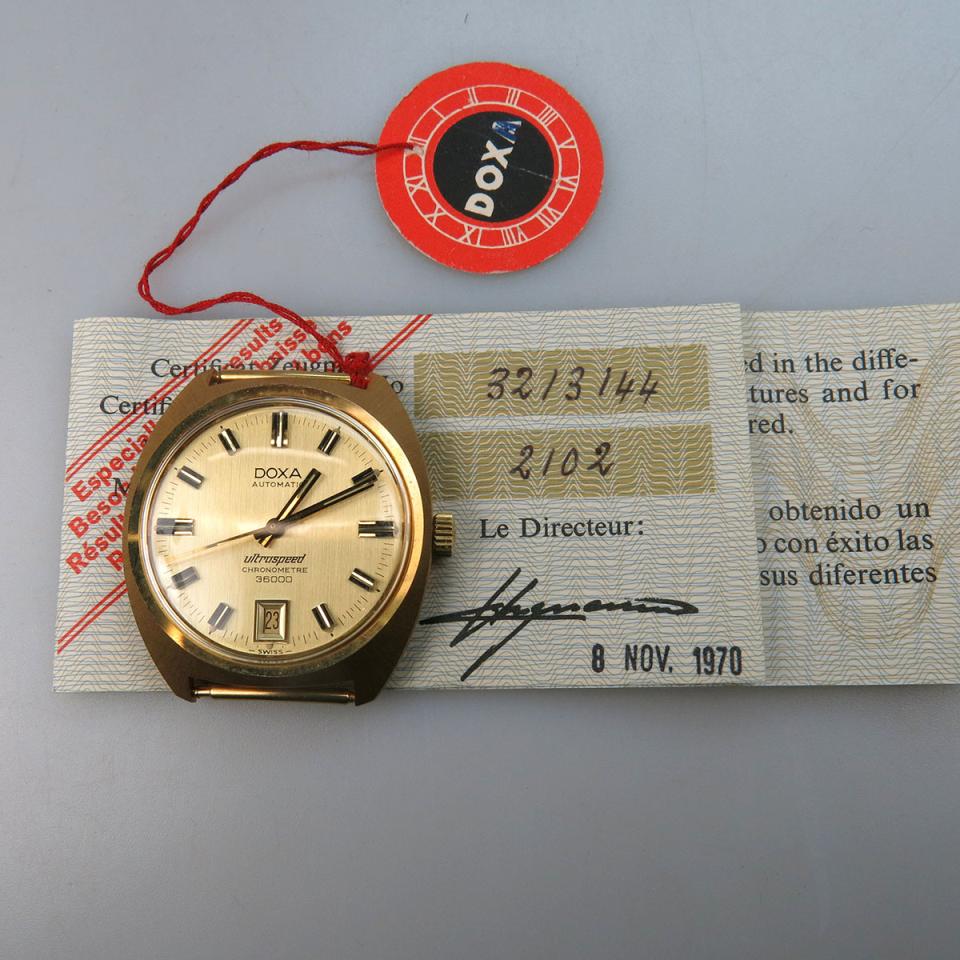 Doxa “UltraSpeed 36000” Chronometre Wristwatch, With Date