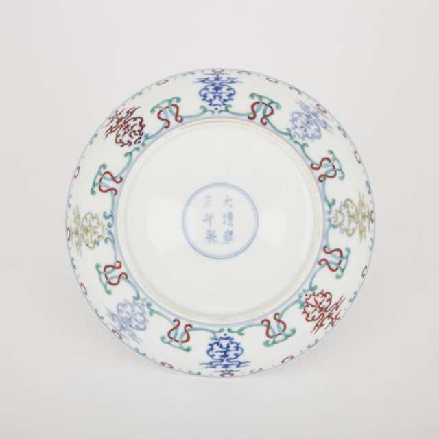 A Doucai ‘Shou’ Dish, Yongzheng Mark