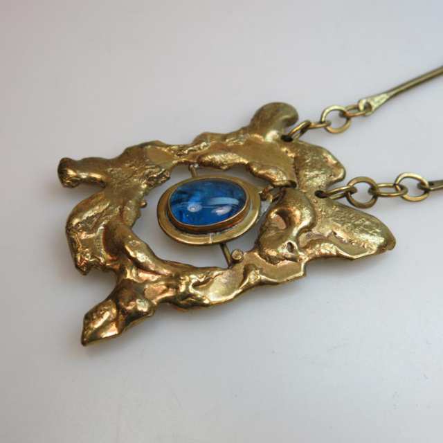 Rafael Alfandary Watery Blue Kinetic Brass Necklace