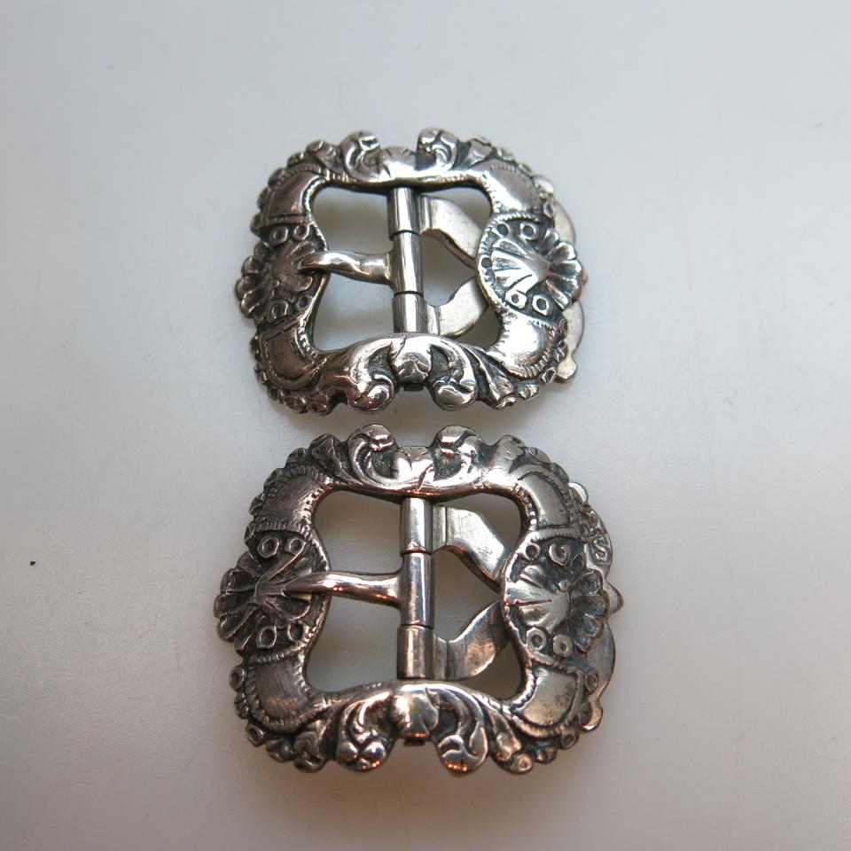 Pair Of Continental Silver Shoe Buckles