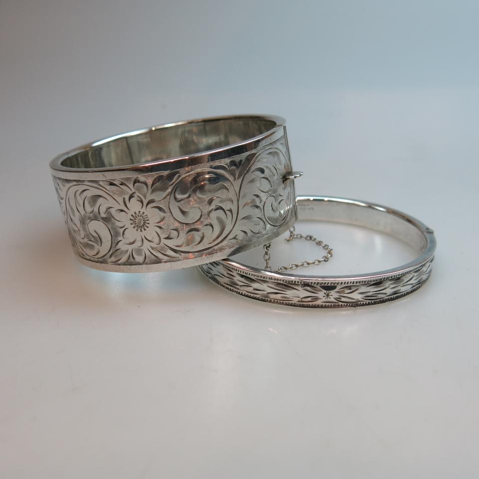 Two Smibo Sterling Silver Hinged Bangles