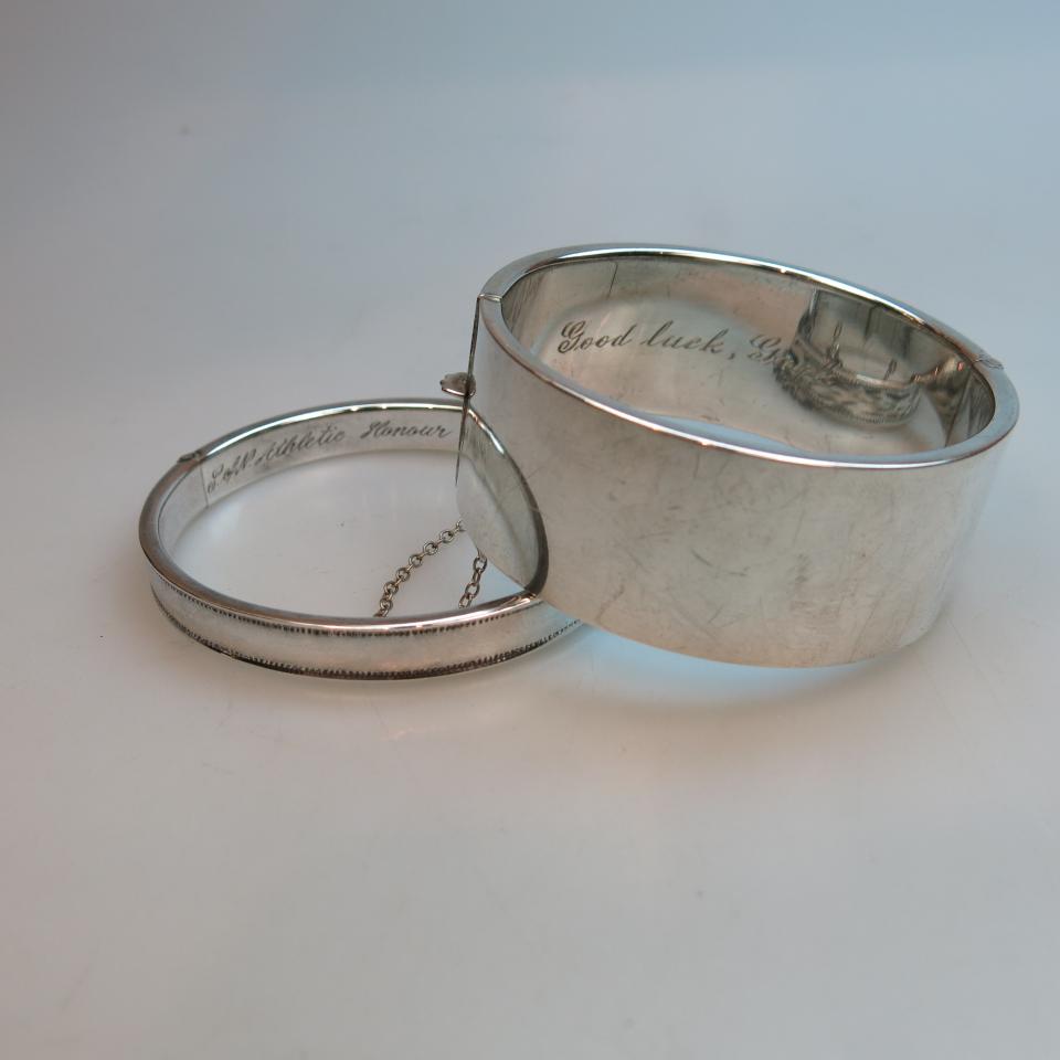 Two Smibo Sterling Silver Hinged Bangles