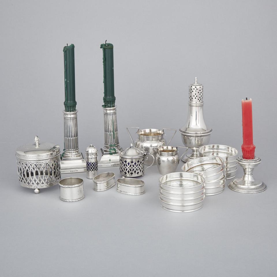 Group of Victorian and Later English and North American Silver, 19th/20th century