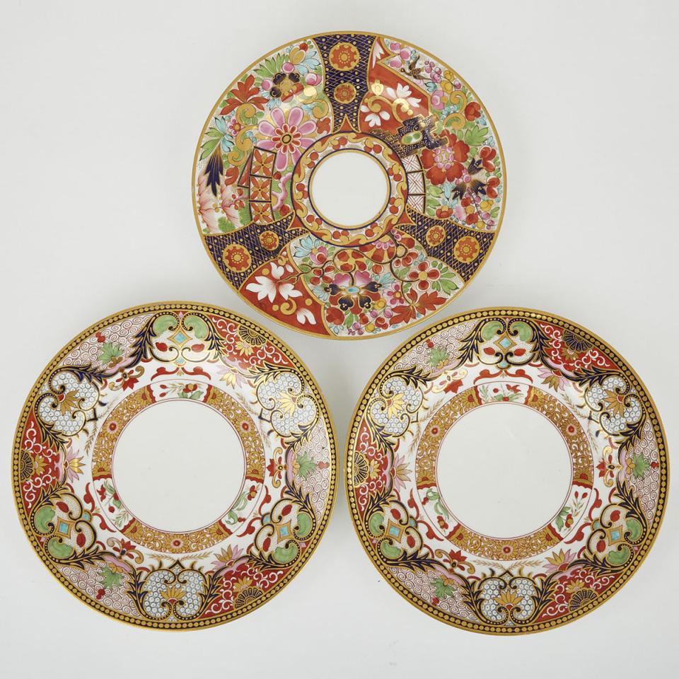 Three Barr, Flight & Barr Worcester Japan Pattern Plates, c.1804-15