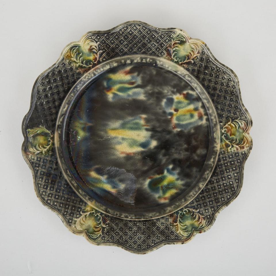 Whieldon Type Tortoiseshell Glazed Plate, late 18th century