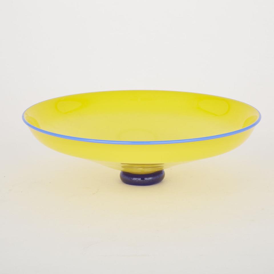 Cheryl Takacs (Canadian, b.1959), Yellow Glass Bowl, c.1995