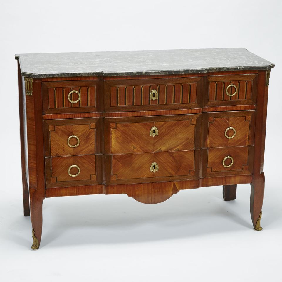 Louis XVI Style Ormolu Mounted Parquetry Commode, early 20th century