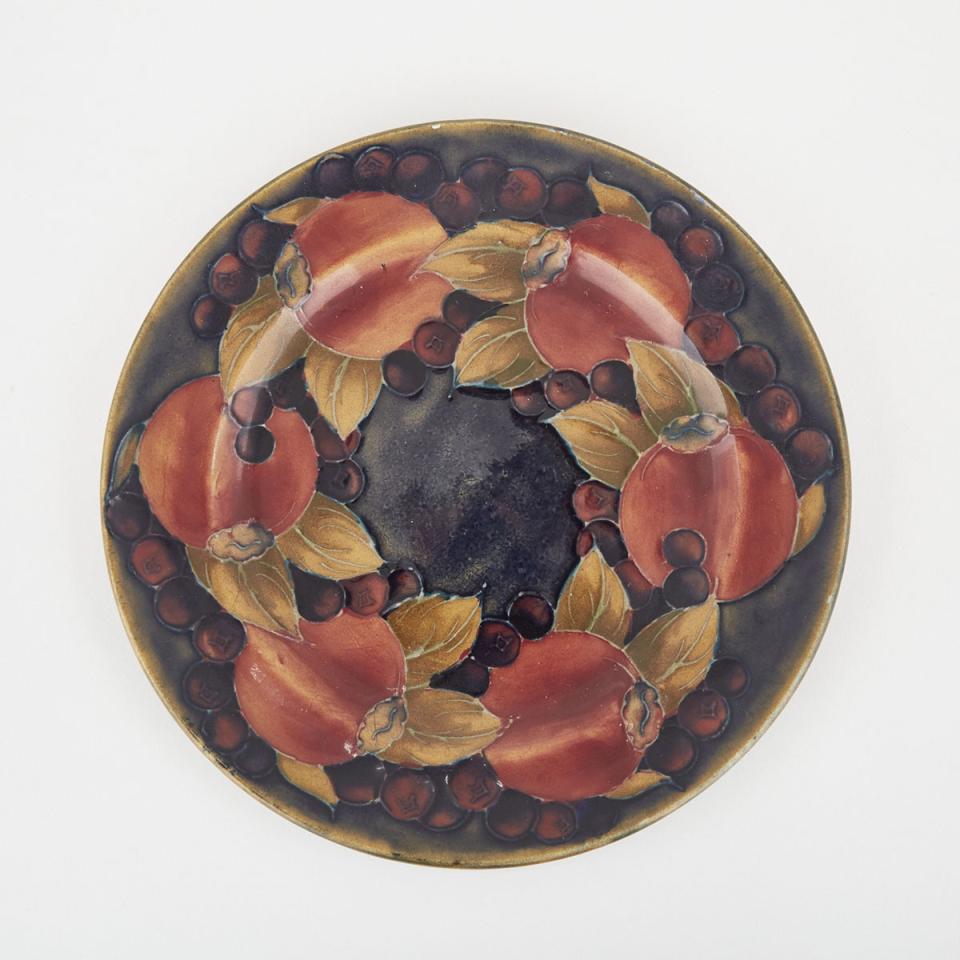 Moorcroft Pomegranate Plate, c.1925