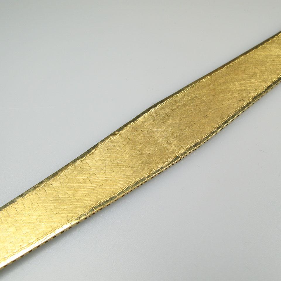 Italian 18k Yellow Gold Strap Bracelet