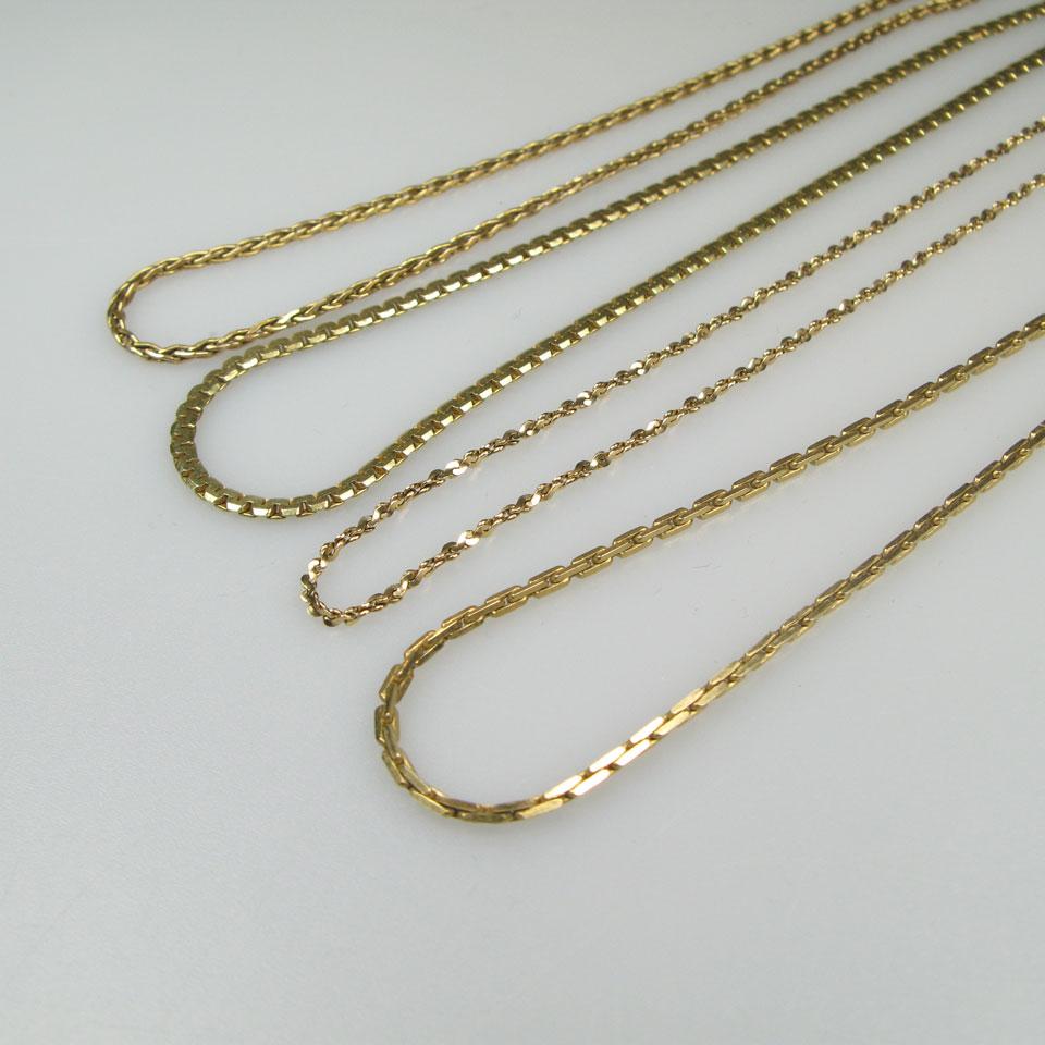 4 x 14k Yellow Gold Chains