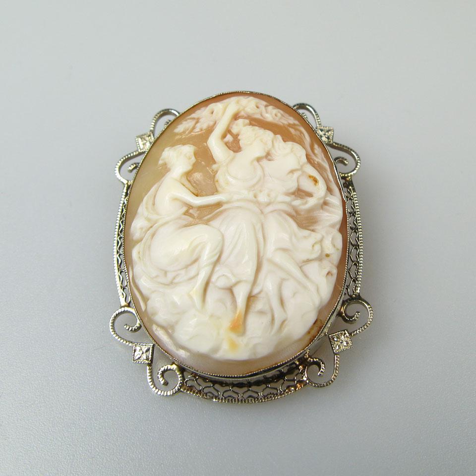 Oval Carved Shell Cameo