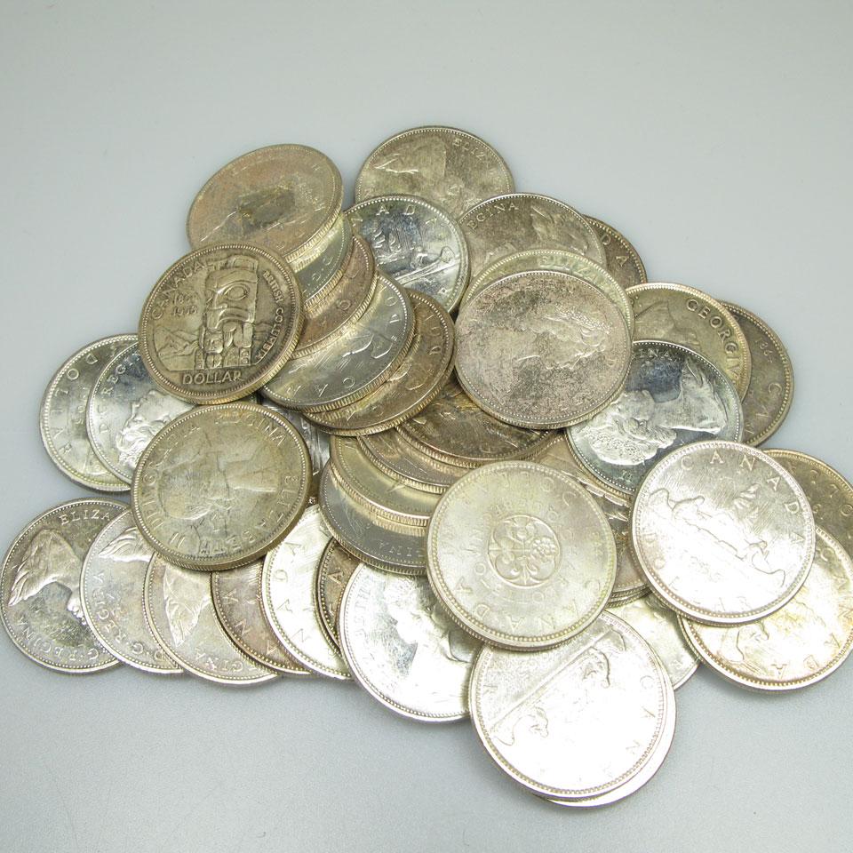 62 Canadian Silver Dollars