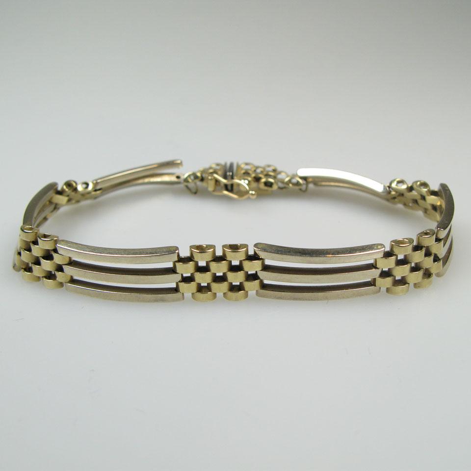 Italian 14k Yellow Gold Gate Link Bracelet