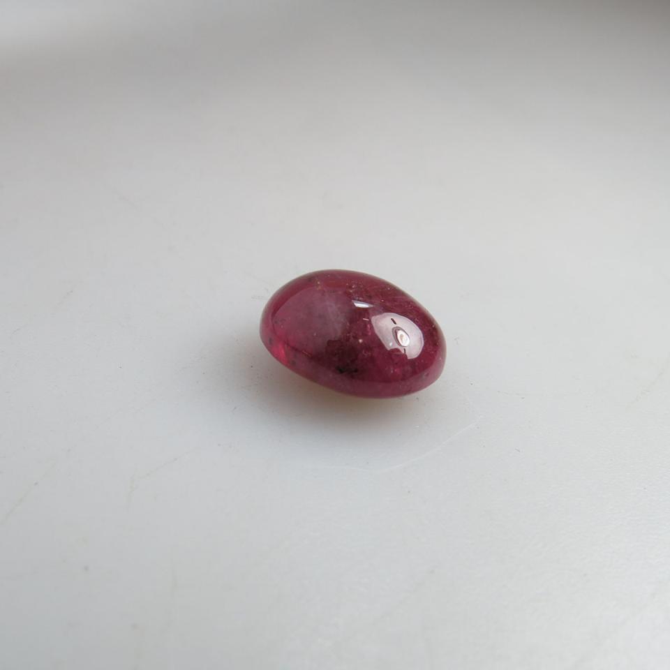Unheated oval double cabochon ruby (11.52ct.)
