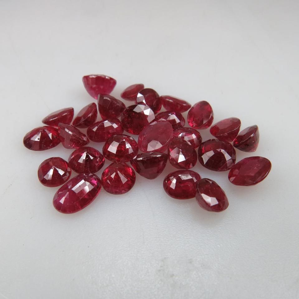 Parcel of Facetted Glass Filled Ruby (34.73ct.t.w.)