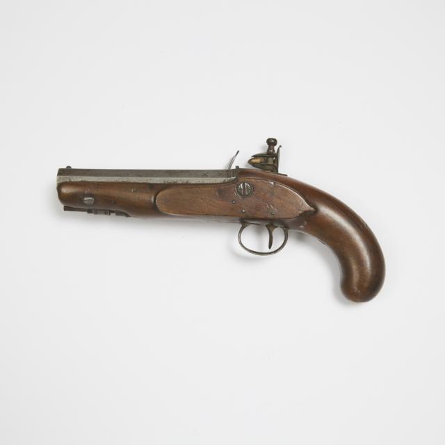 British Flintlock Holster Pistol, Edward Bate, London, early 19th century
