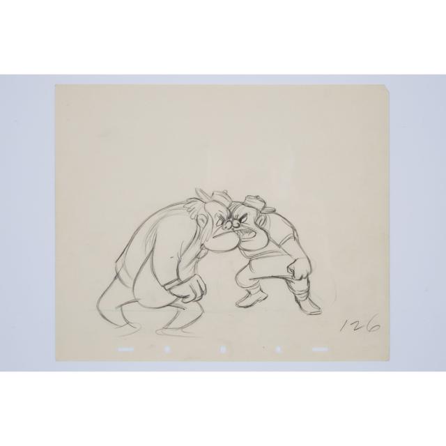 Eight Disney Studios Production Drawings, c.1945/6
