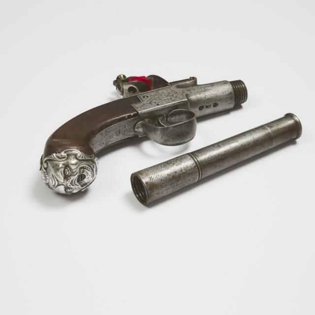 British Flint-Boxlock Pistol, Edward Newton, Grantham, early 19th century