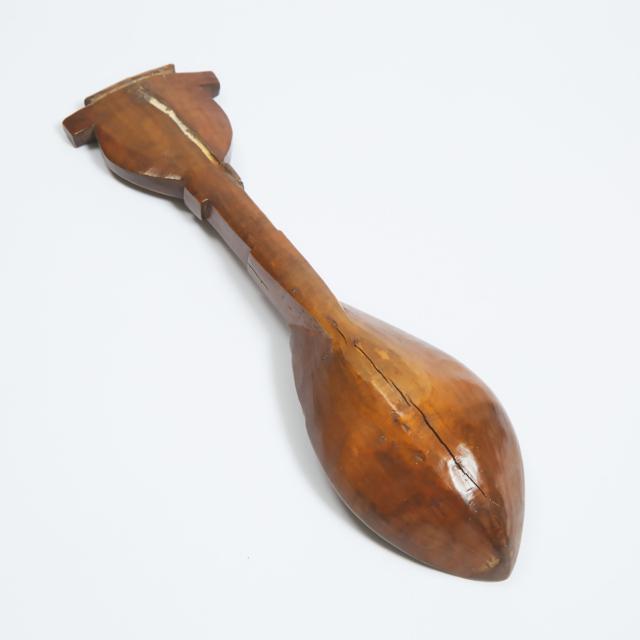 Celtic Carved Fruitwood Love Spoon, 19th century