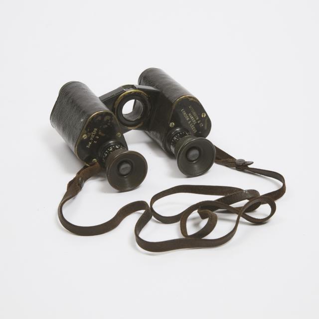Pair of WWI Binoculars, Property of Private Donald M. Hill, Sig. 2067, 'B' Company, 1/6th (Renfewshire) Argyll and Sutherland Highlanders, by Atcheson & Co. Makers, London, c.1913