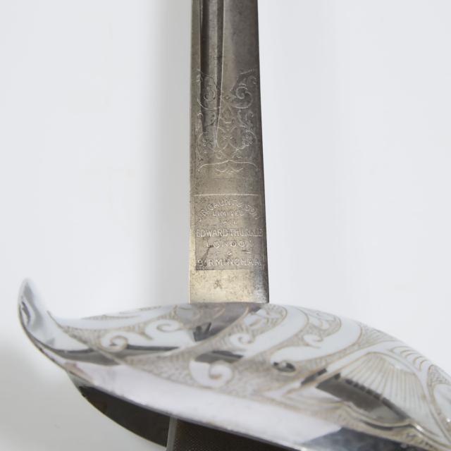 British Cavalry Officer's Sword, early 20th century