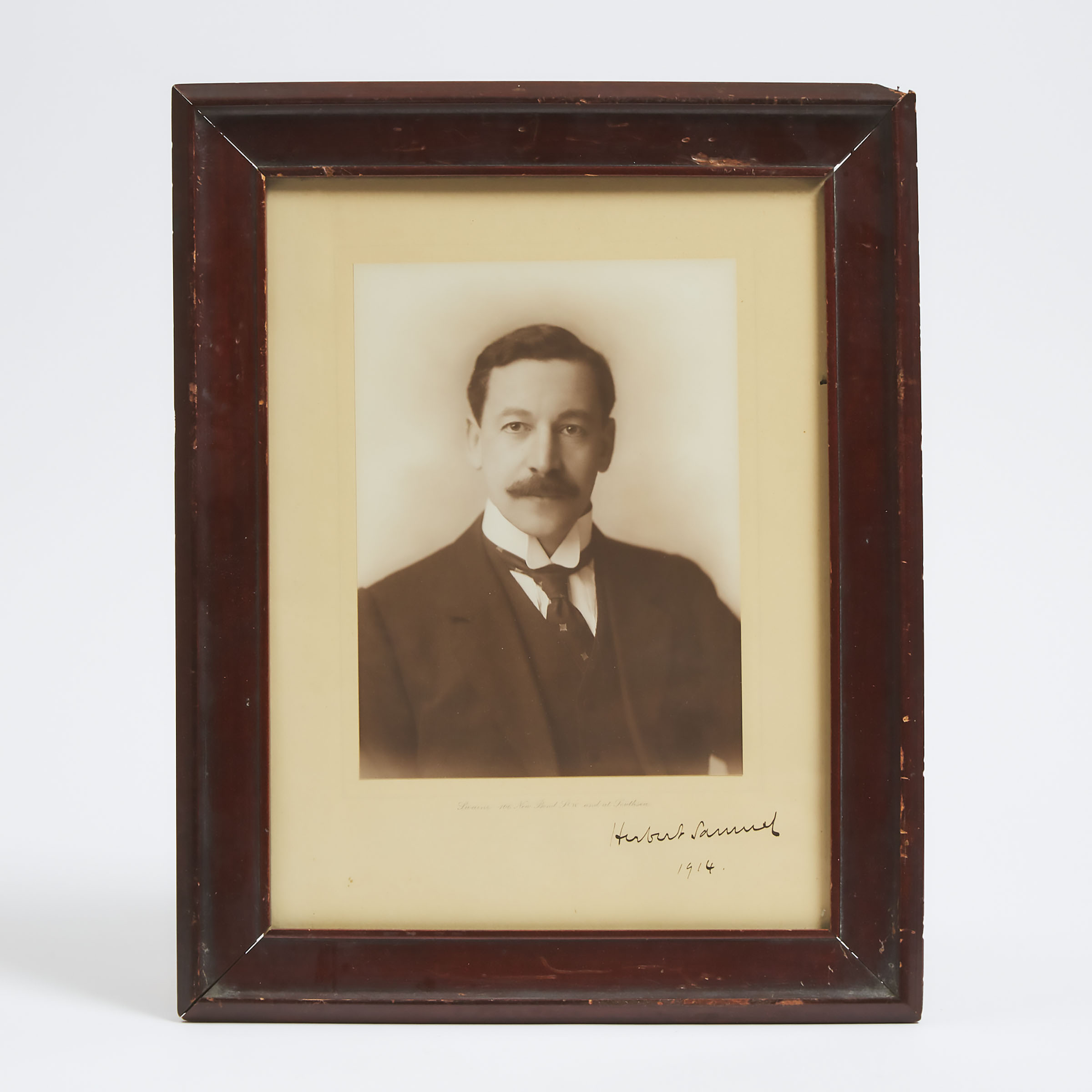 Signed Photograph Portrait of Herbert Samuel, 1st Viscount Samuel, 1914