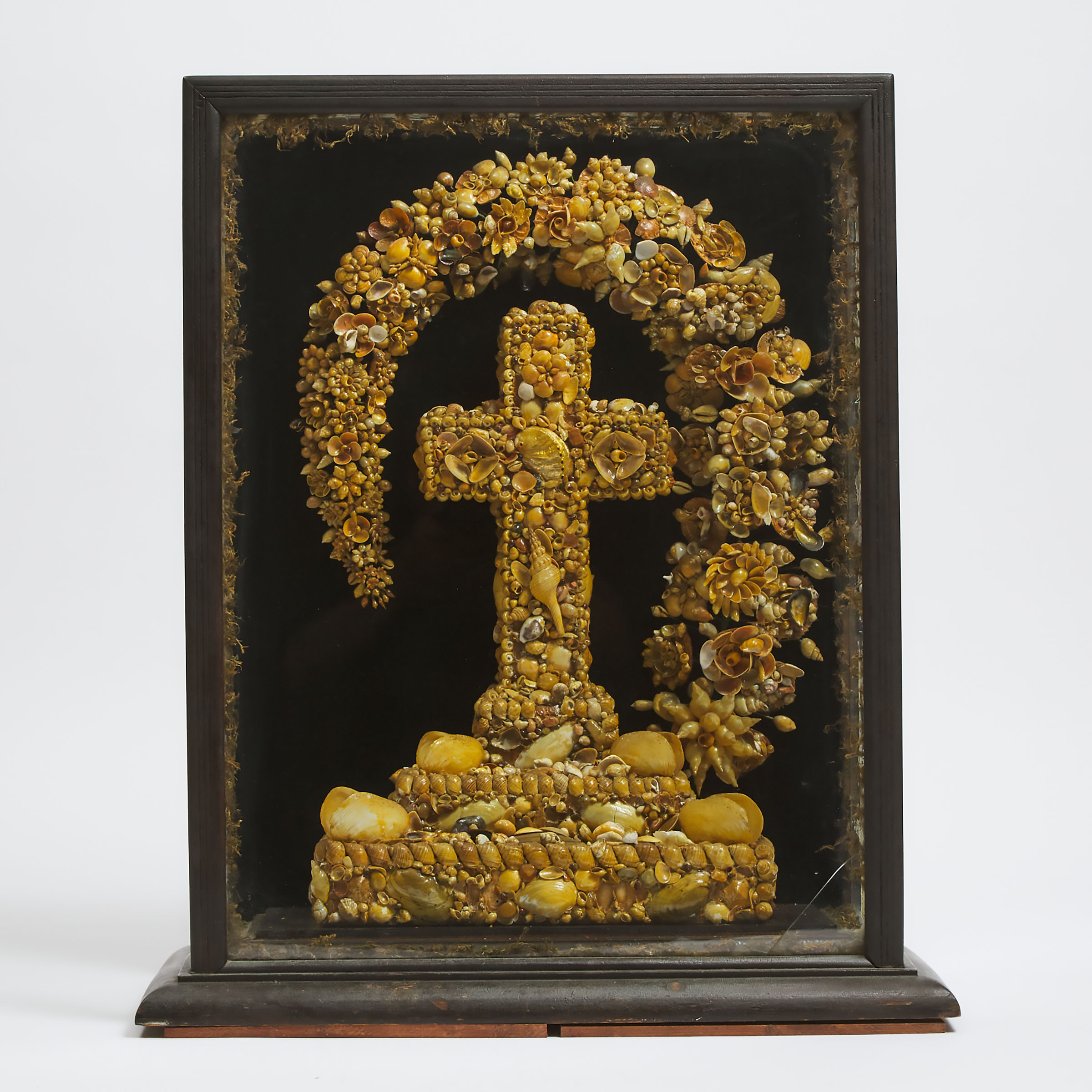 Large Victorian Shellwork Memorial, 19th century