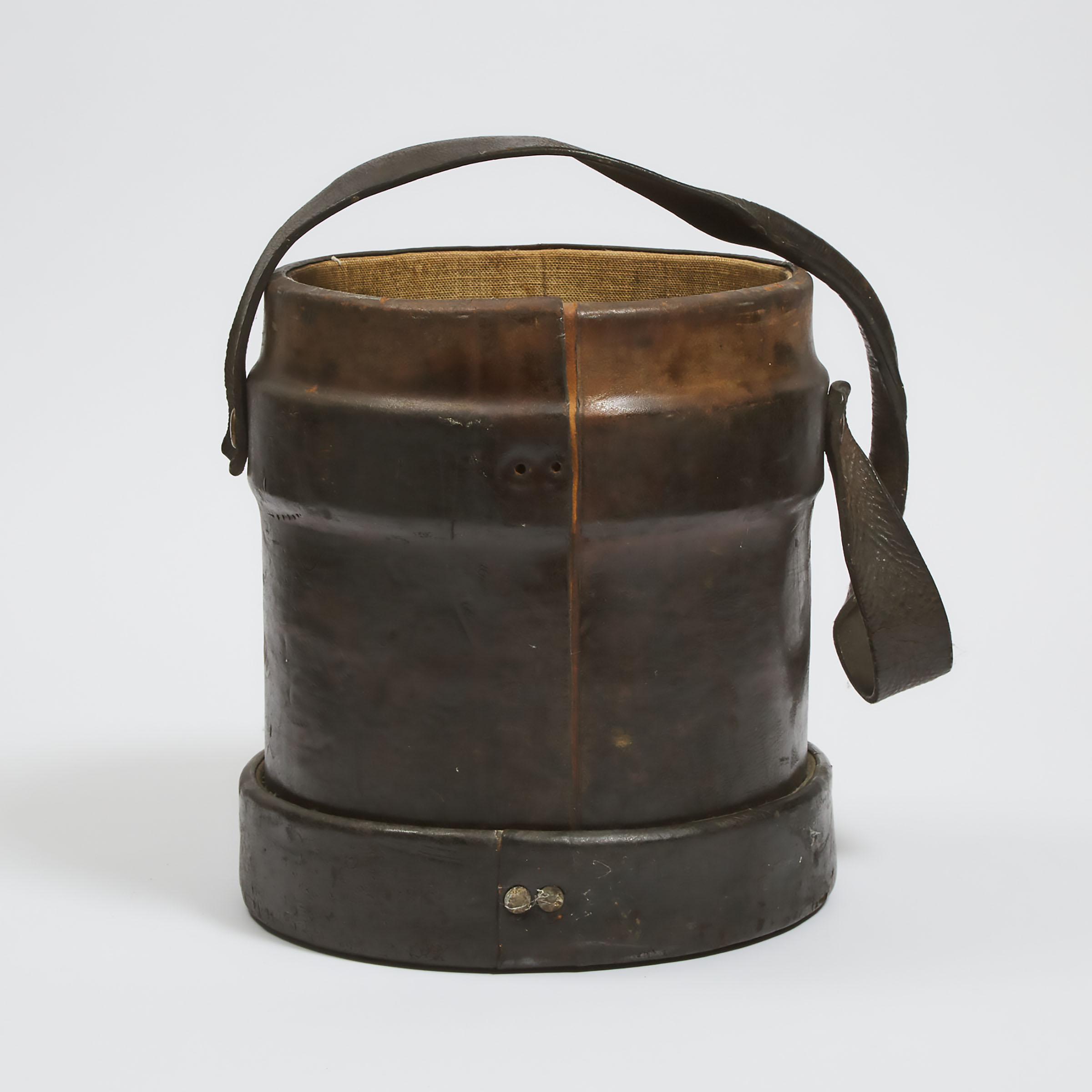 WWII British Royal Artillery Leather Shot Bucket, March, 1940