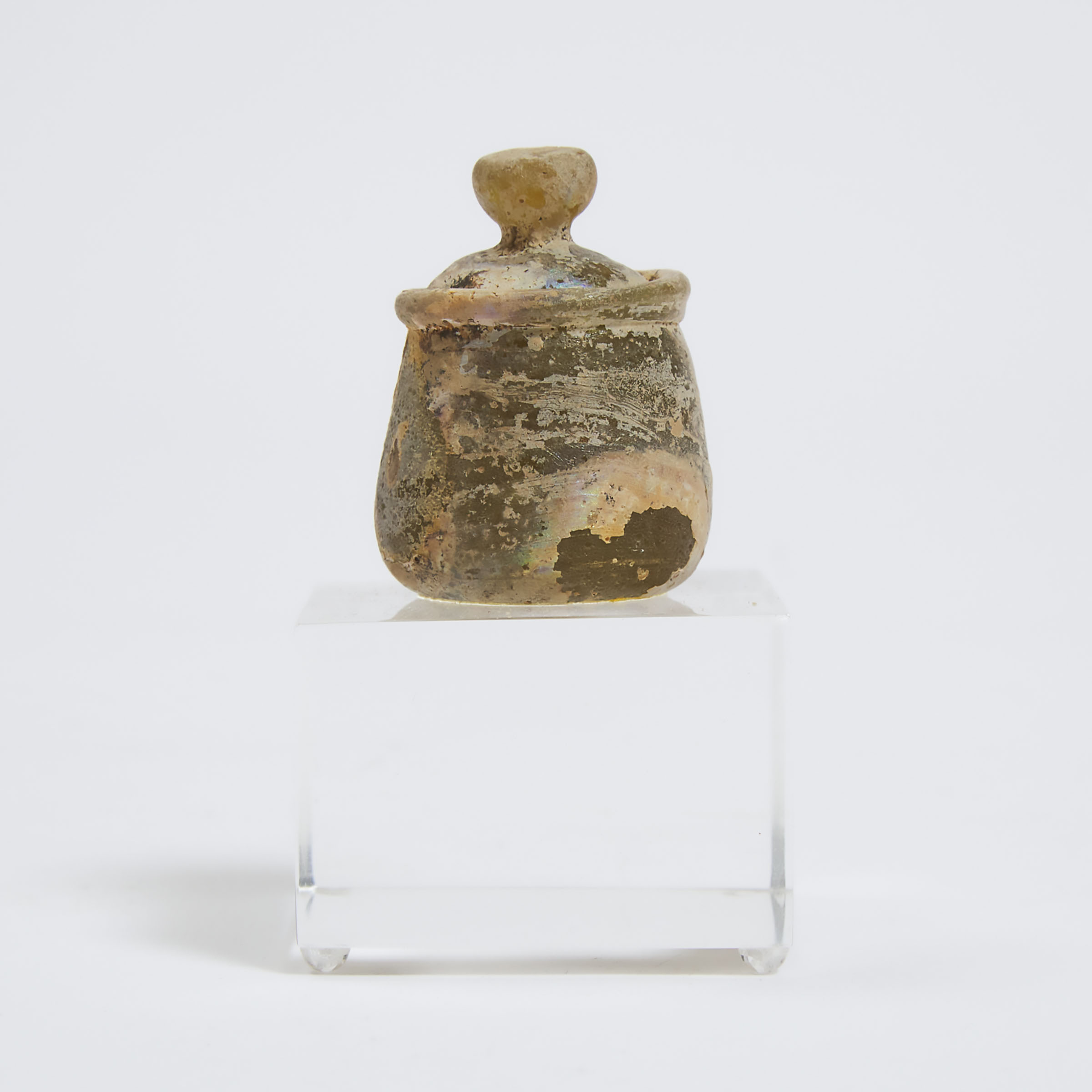 Middle Eastern Glass Covered Cosmetic Jar, 2nd-3rd century AD