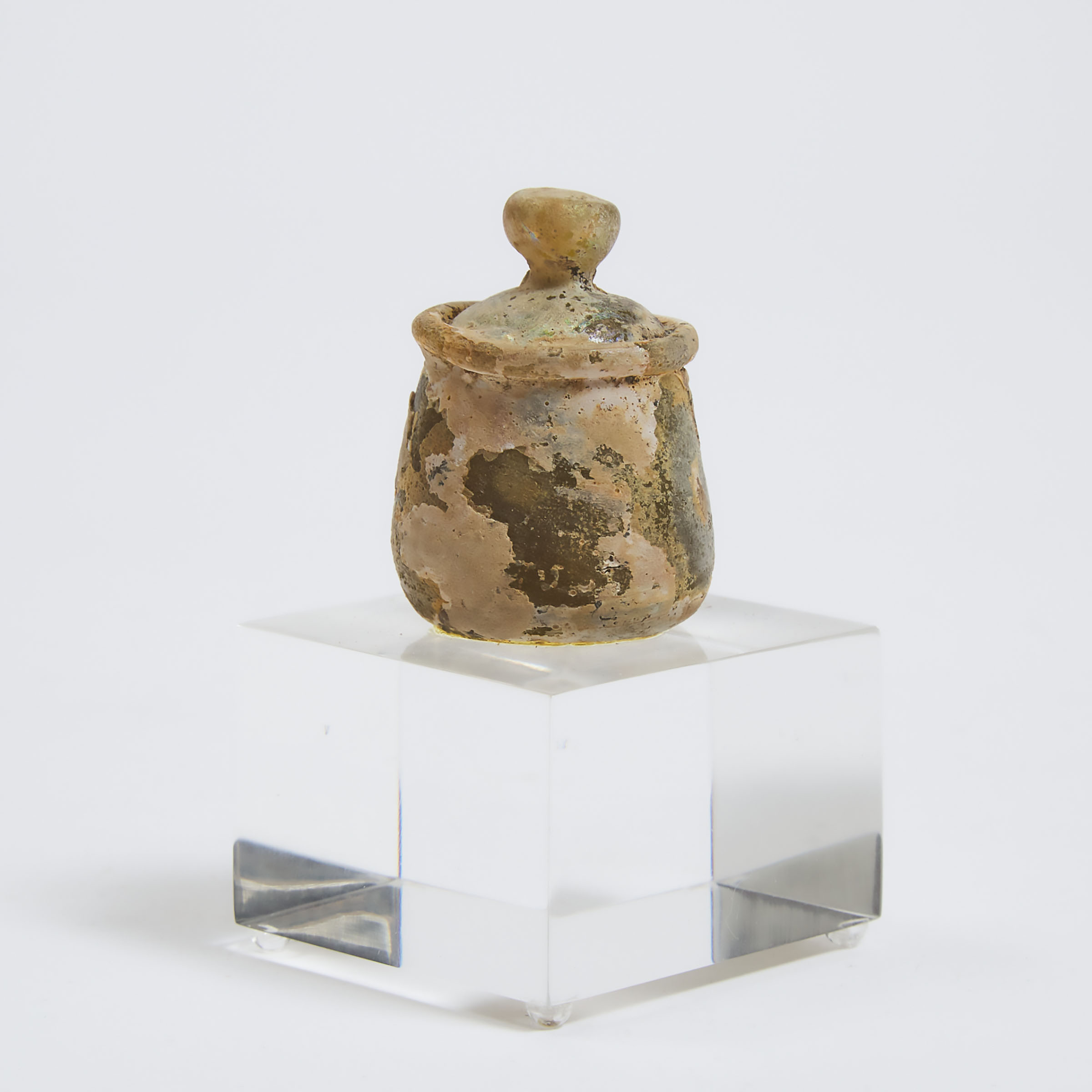 Middle Eastern Glass Covered Cosmetic Jar, 2nd-3rd century AD