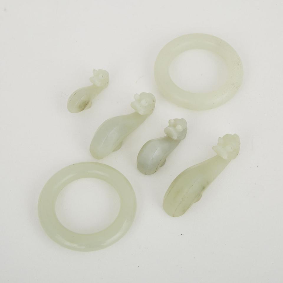 Six Pieces of Carved Jade