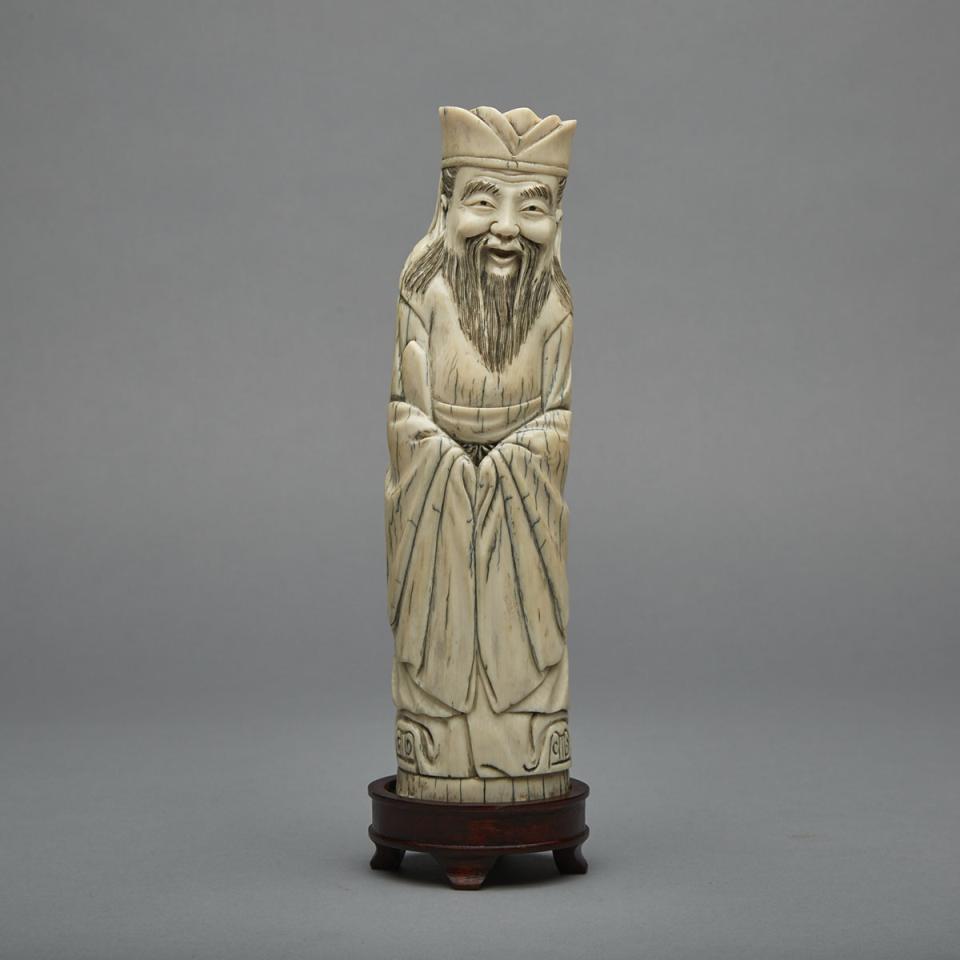 An Ivory Carved Immortal, Early 20th Century