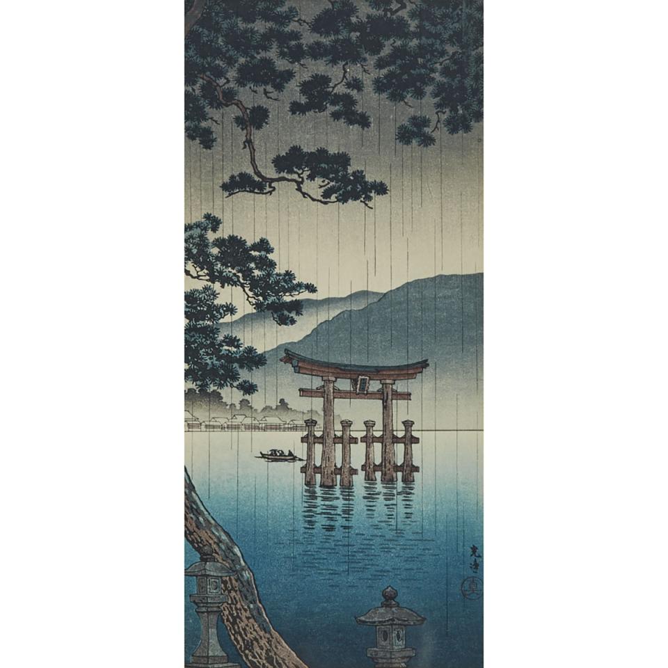 Two Woodblock Prints, 20th Century 
