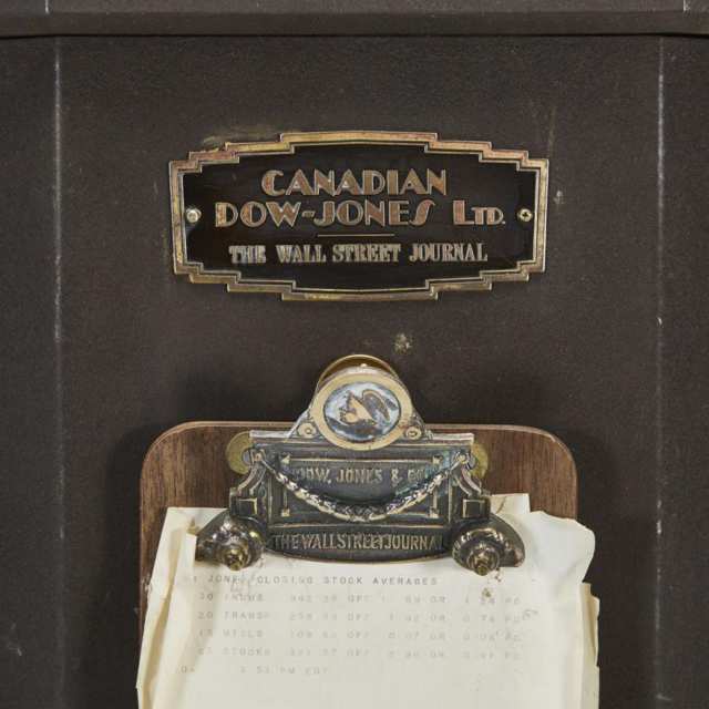 Canadian Dow Jones/The Wall Street Journal TIcker-Tape Machine, mid 20th century