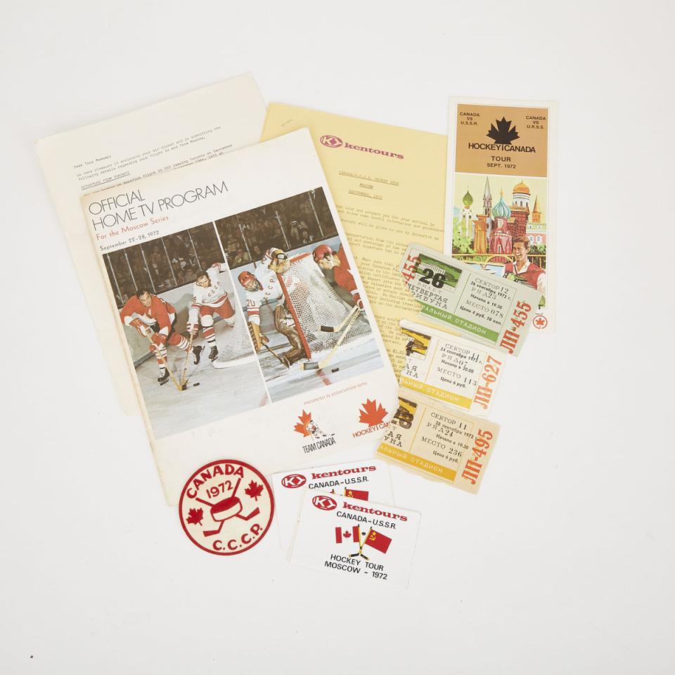 Summit Series, Moscow Series Tickets and Archive with Autographs, 1972