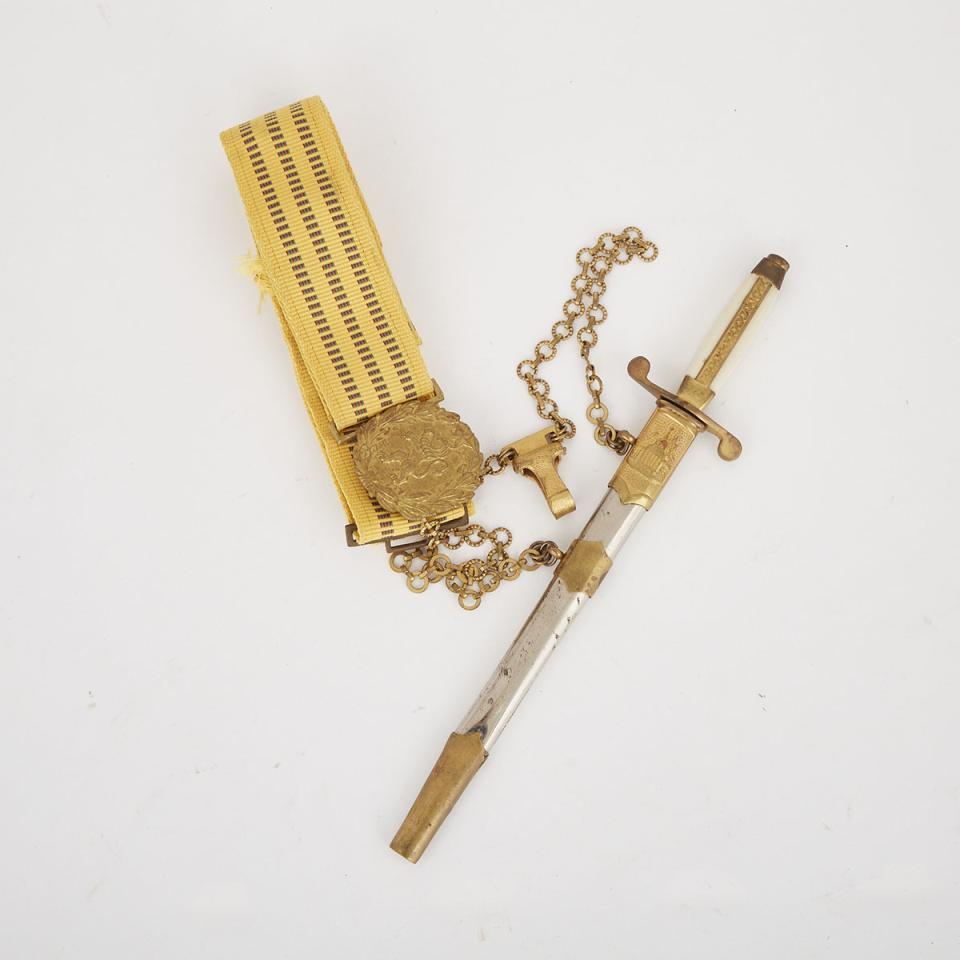 Bulgarian Army Officer’s Dress Dagger with Belt and Hangers, c.1960