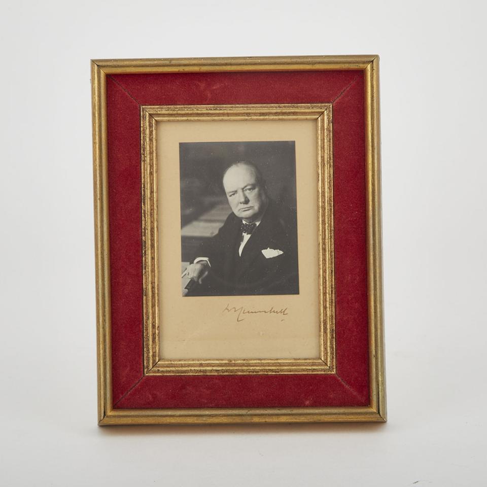 Sir Winston Spencer Churchill SIgned Photograph, 1948