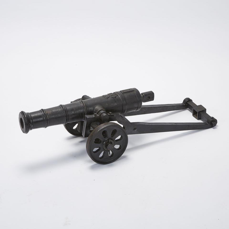 Large Georgian Cast Iron Signal Cannon, 19th century