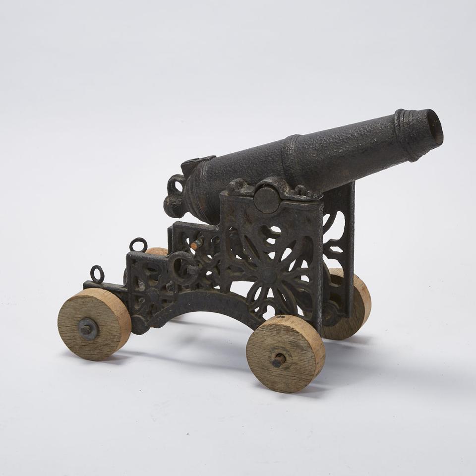 Large Cast Iron Signal Cannon, Fawcett, Preston & Co., 19th century