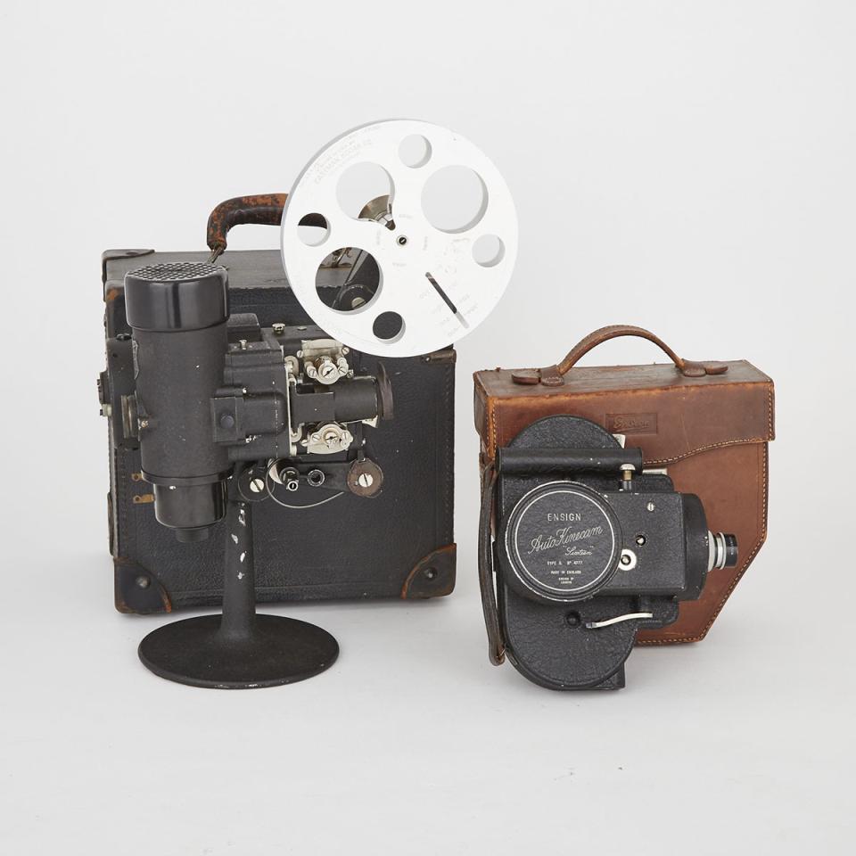 16mm film movie camera and projector, early 20th century