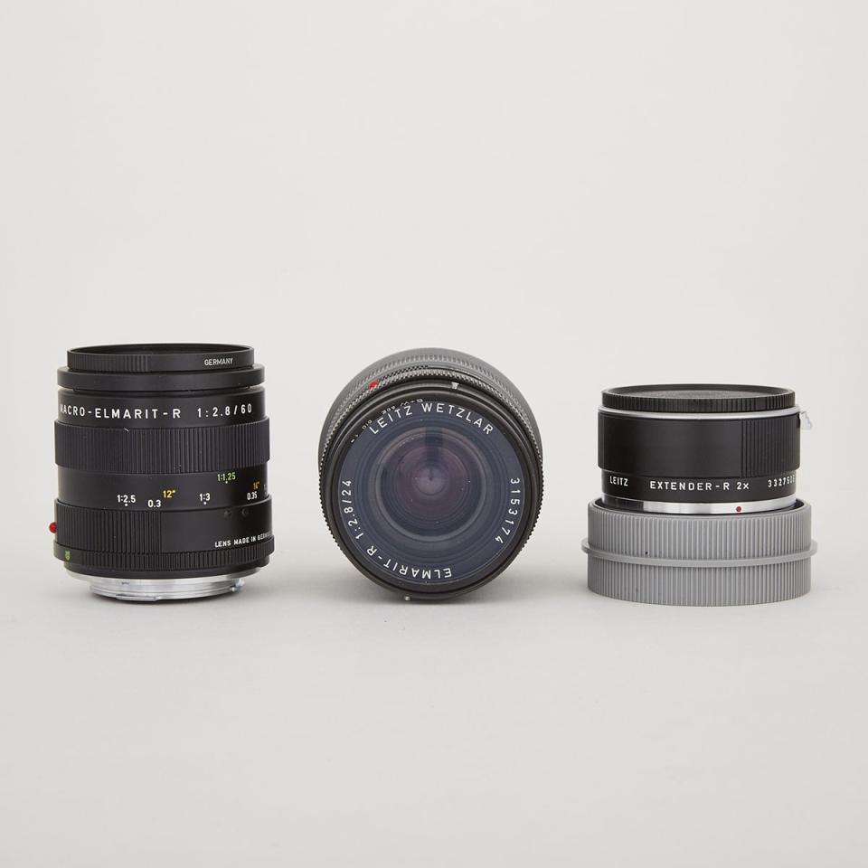 Two Leitz Wetzlar Lenses and a Lens Extender