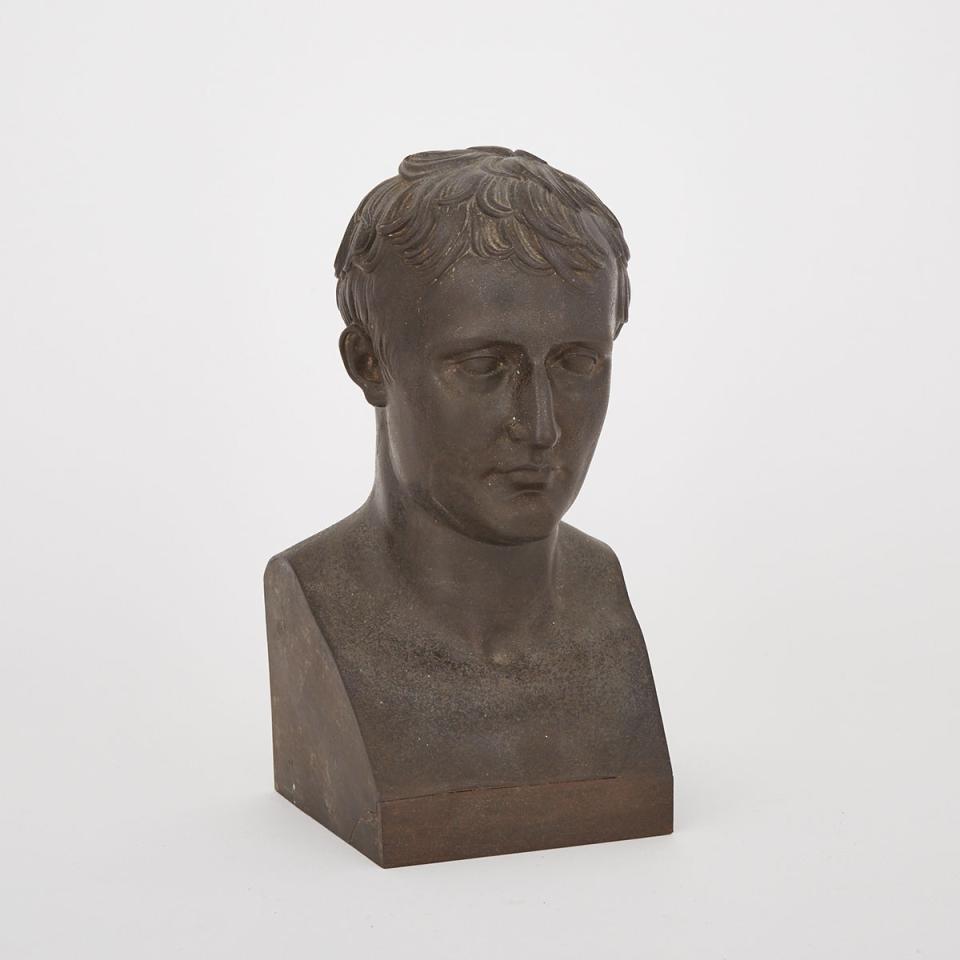 French Cast Iron Bust of Napoleon, 19th century