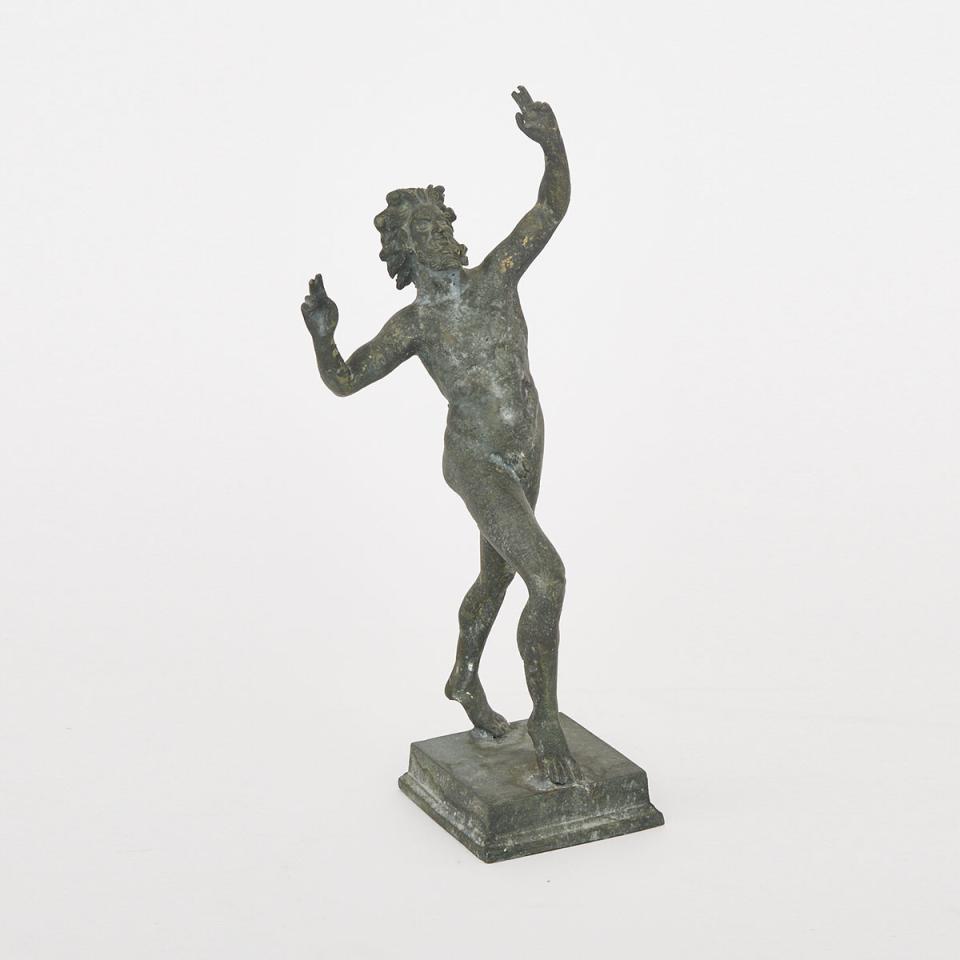 Italian Patinated Bronze Model of ‘The Dancing Faun’, mid 20th century