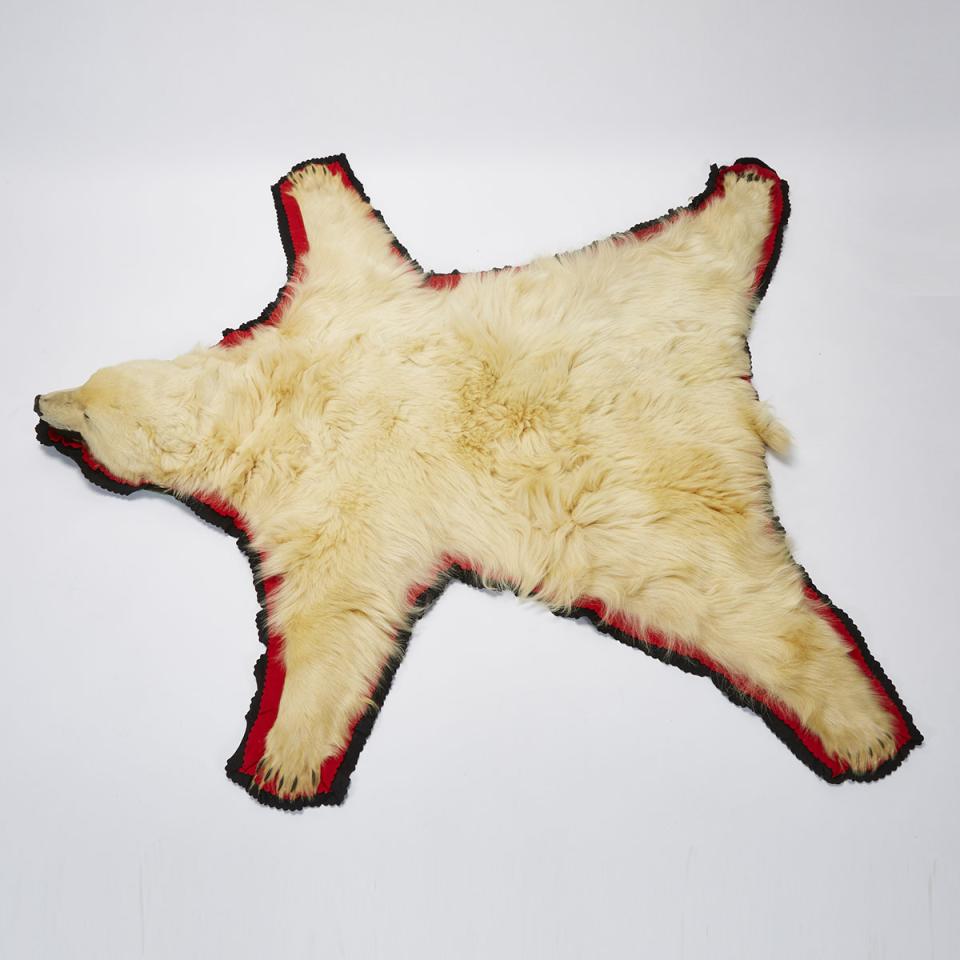 Polar Bear Skin Rug, mid 20th century