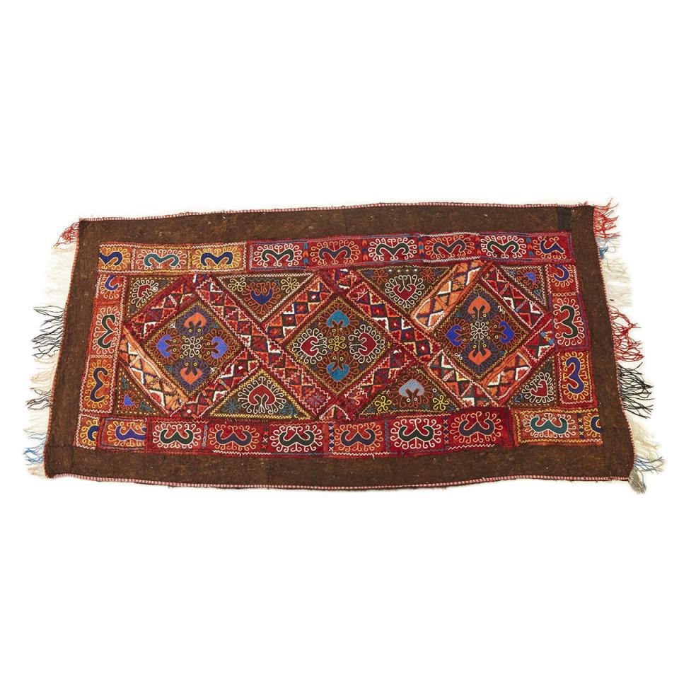 Afghan Felt and Thread Tapestry, 4th quarter 20th century
