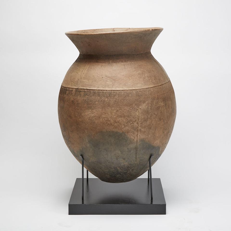 Monumental African Terra Cotta Vase