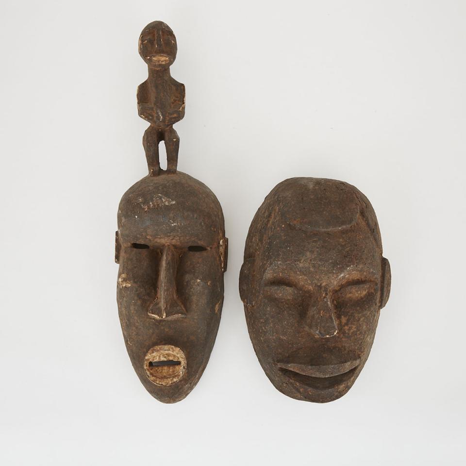 Two Unidentified Masks, Africa